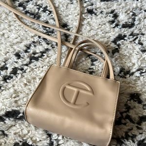 Cream Telfar mini bag